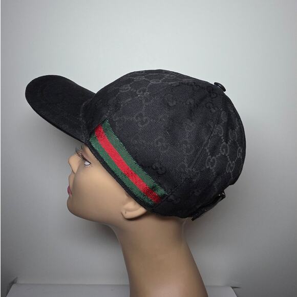 Gucci Black GG Monogram baseball cap M sz main image 14